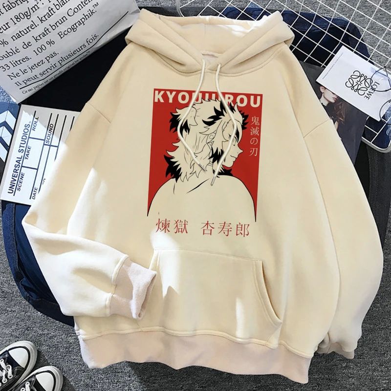 Demon Slayer Japan Anime Men Women Hoodies Rengoku Kyoujurou 男装 卫衣 原图主图