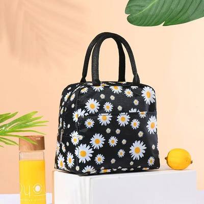 Insulated Lunch Bag Fresh Little Daisy Print Portable Box Mu