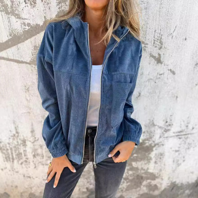 Best-selling Solid-color Women’s Jacket, Minimalist rduroy