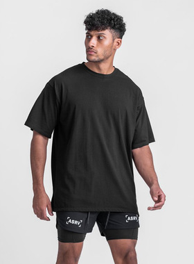 Men's Men's T-shirt American Style Youth Loosen Shoulder Sho