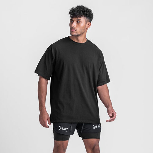 Men's Men's T-shirt American Style Youth Loosen Shoulder Sho