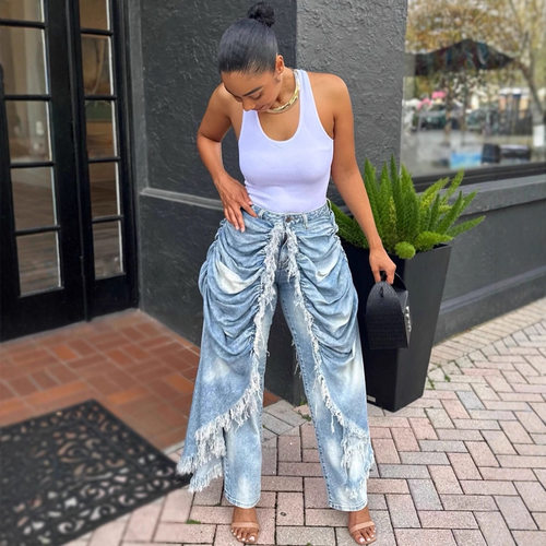 Women's High-waist Women's Fashionable Personality Pleated F