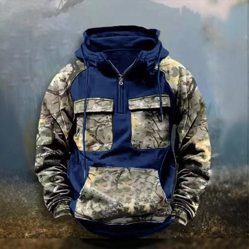 Traps Hooded Youth Men's Workwear Casual Zipper Sport Pullov
