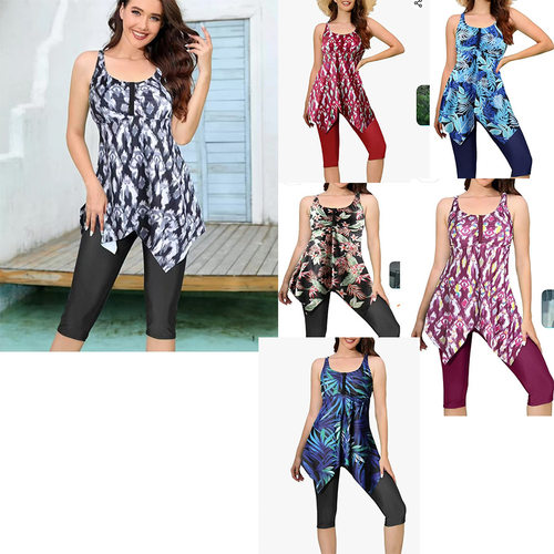2026 Skirt Printed Swimsuit Holiday Two-piece Swimsuit
