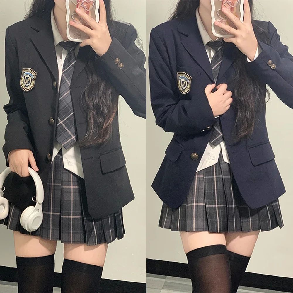 Japanese School Uniforms for Girl Autumn&Winter Multicolor L