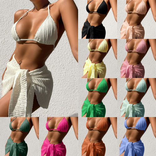 Qian Mo Swimsuit 2026  Sexy Split Bikini Three-piece Swimsui