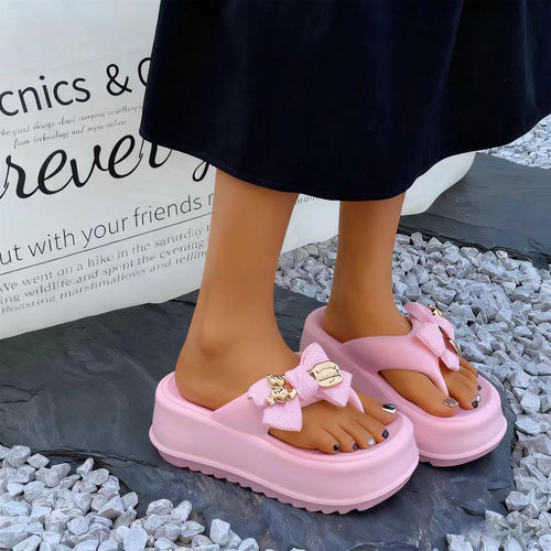 Women's Platform Outer Wear Butterfly  Flip-flops Platform S