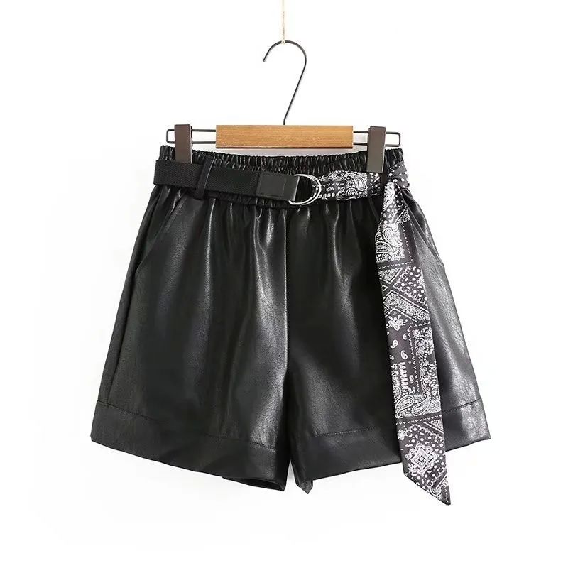 Women Leather Shorts Plus Size Clothing 2021 Winter New Fash