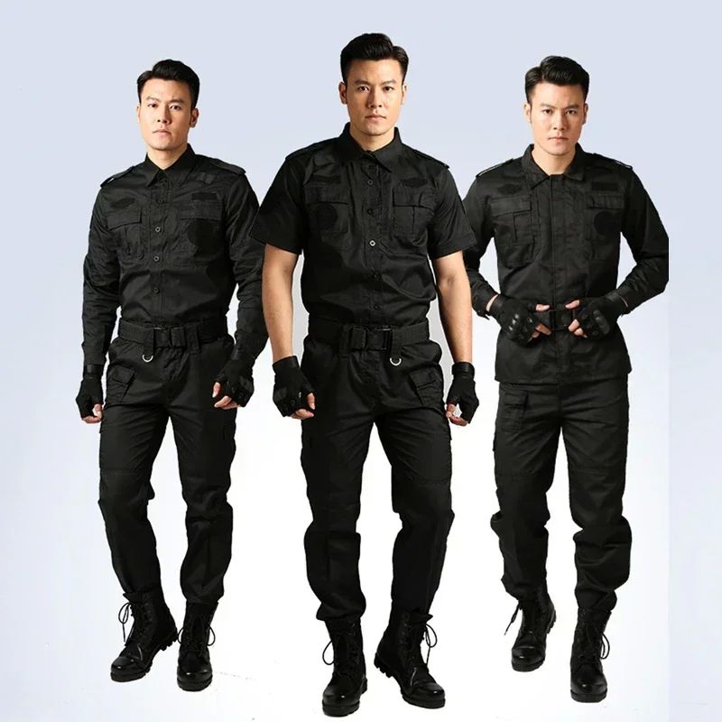 Black Uniform Tactical Clothing Security Guard Workshop Outd 运动/瑜伽/健身/球迷用品 芭蕾舞服 原图主图