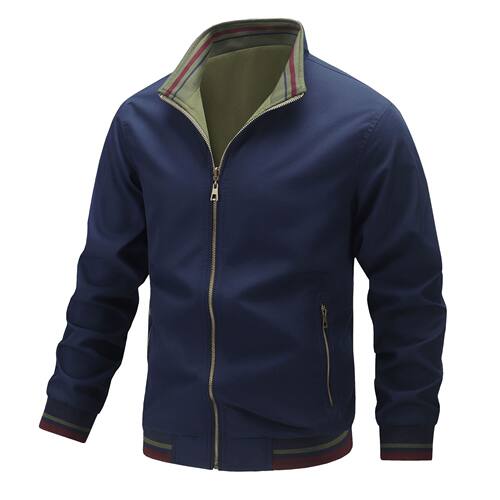 Double-sided Stand-collar Casual Jacket, Flight Jacket, Men