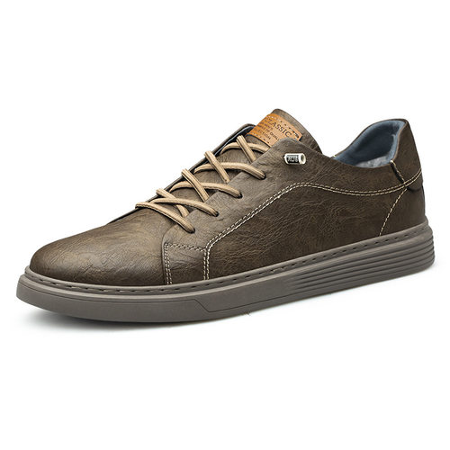 Two-layer whide Men's Shoes All-match Men's Soft-soled whide