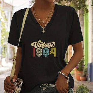 Short 1980 Sleeves 1989 Shirts neck Women’s Graphic