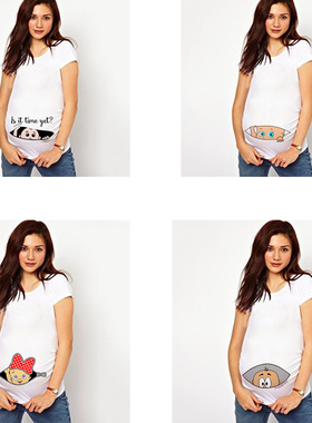 It's A Girl Maternity Plus Size Tees Tops Summer Pregnant Ma