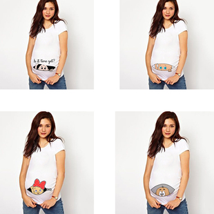 Girl Size Plus Tops Pregnant Tees Maternity Summer