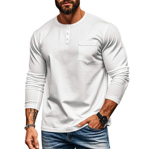 24 Men's Round Neck T-shirt Slim Breathable Pullover Casual