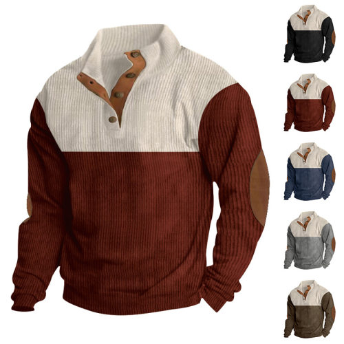 2026 Plus Size Men's Casual lorblock llar Sports rduroy Heav
