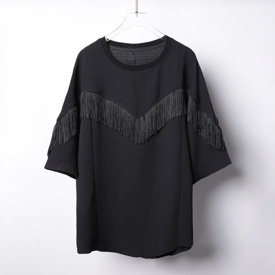 Yamamoto Style Loose Half-sleeve Men's Thin Round Neck Short