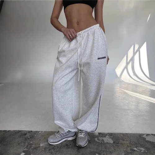 American-style Striped Wide-legged Women's Loose Slim-fit St