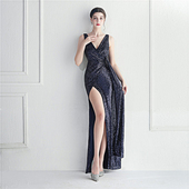 晚礼服女气质高级感高贵优雅名媛模特车模宴会晚宴演出长款 连衣裙