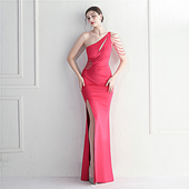 晚礼服裙女高端大气颁奖礼仪小姐活动庆典迎宾长款 性感连衣裙 修身