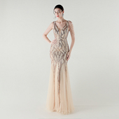 连衣裙 宴会高贵优雅气质高级感长款 2026新款 香槟色晚礼服裙女夏季