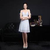 宴会晚礼服女法式 高级感高端轻奢小众珠片亮闪派对聚会晚宴连衣裙