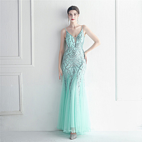 盛典活动性感吊带晚礼服女连衣裙