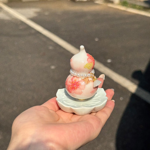 葫芦福禄景德镇转转办公室车内饰品摆件汽车车载装饰新车礼物