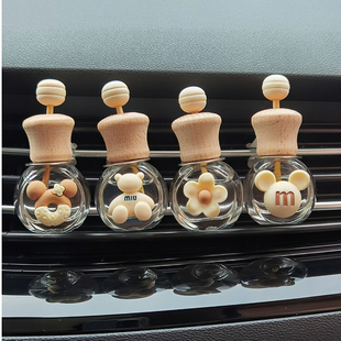 车载香薰香水空瓶分装空调出风口装饰奔驰宝马特斯拉用女汽车摆件