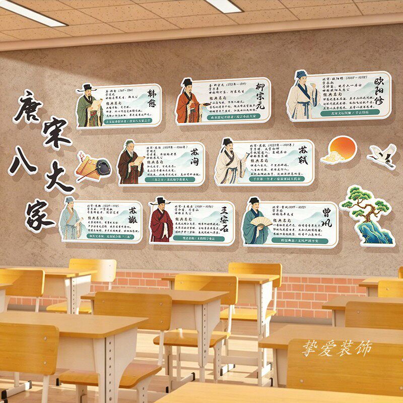 唐宋八大家班级文化墙