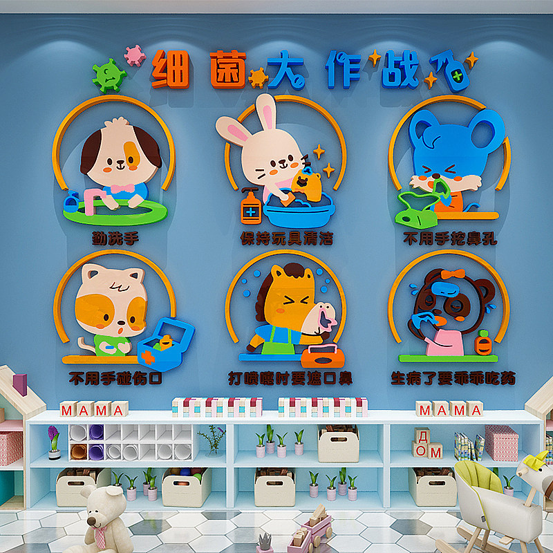儿童医院科室文化墙装饰墙贴