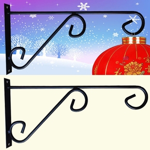 灯笼支架阳台大门口壁挂架户外花蓝鸟笼东西挂挂钩路灯杆铁艺装饰