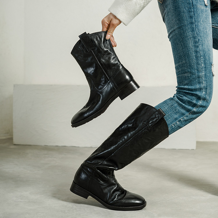 cleanfit帅酷一脚蹬骑士靴