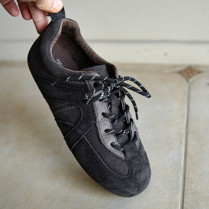 巨软~复古灰色磨砂皮休闲德训鞋女时尚运动鞋深口系带单鞋平底鞋,女鞋,德训鞋,淘宝优惠券,粉丝福利购,淘宝优惠卷