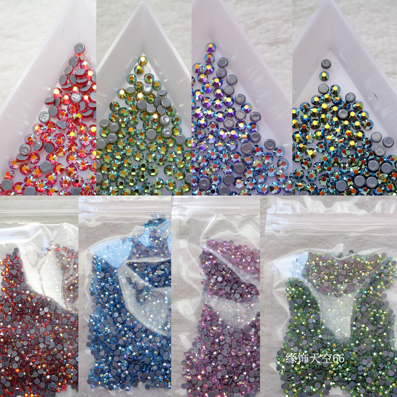 整包超精烫钻颜色AB 禾服粘钻日韩甲片美甲镶贴钻新品SS10约2.8MM