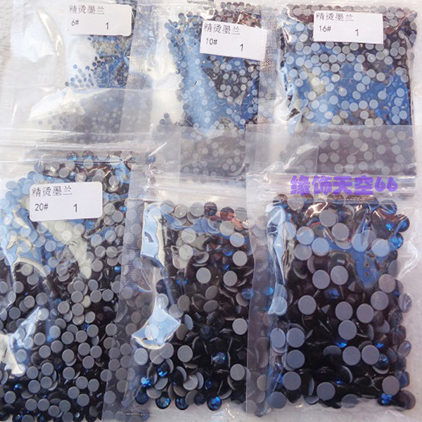 整包特精圆形墨兰色烫钻仿奥钻 婚纱礼服短裙丝袜贴钻DIY烫钻器