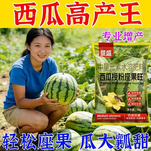 西瓜专用授粉药免沾花药授粉座果精花果素防落素蜜蜂授粉叶面肥