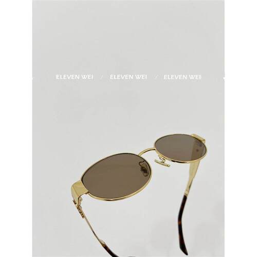 ceceLisa同款金色复古太阳眼镜 太阳眼镜女