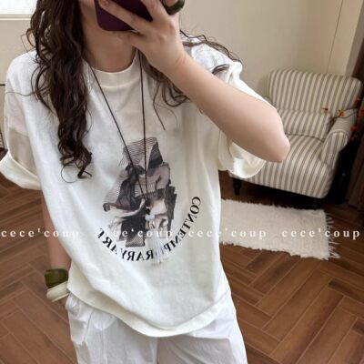 26FW美式徽标印花宽松休闲短袖