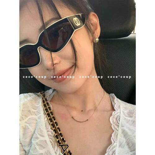 cece满满级感03/27  新品26ss 黑白拼色太阳眼镜 太阳眼镜