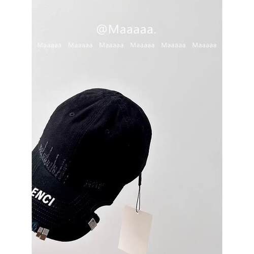 cece 4/14 26s 新品 复古做旧鸭舌帽 铁扣鸭舌帽