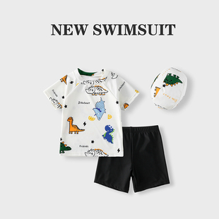 儿童泳衣男孩3岁宝宝分体游泳衣套装6岁男童专业训练速干泳装小童