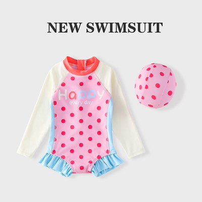 1-8岁女童泳衣连体速干防晒