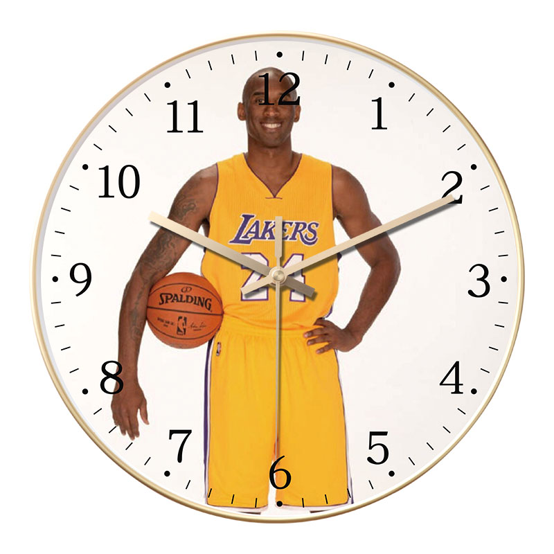 球星挂钟致敬科比客厅卧室