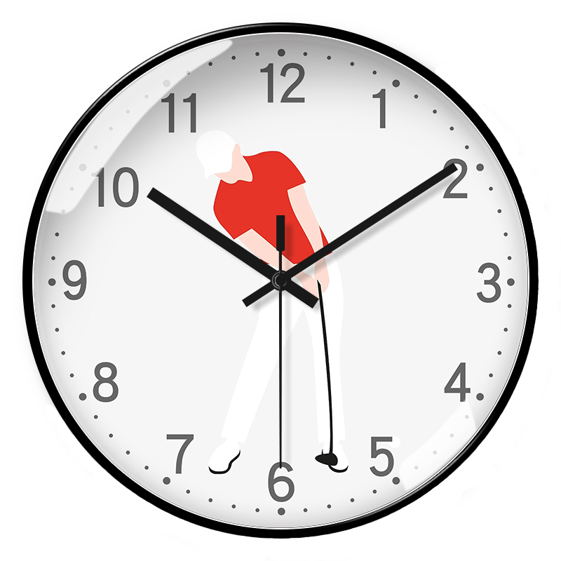 创意高尔夫挂钟训练馆简约石英钟