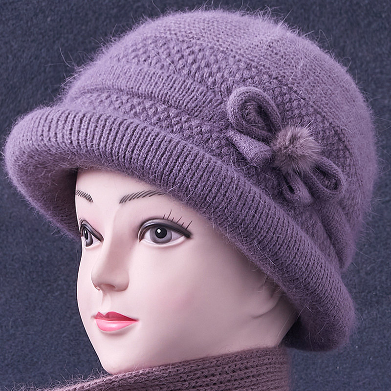 中老年人帽子女冬季妈妈兔毛线针织帽奶奶老人冬天加绒厚保暖盆帽,服饰配件/皮带/帽子/围巾,帽子,淘宝优惠券,粉丝福利购,淘宝优惠卷