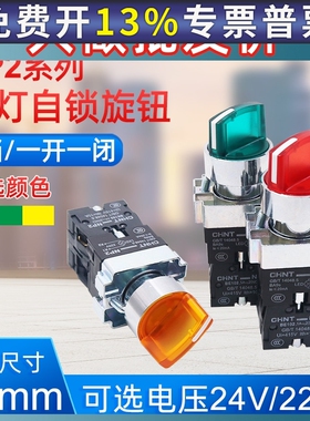 正泰NP2-BK13363 12365 12361 12465 13365 13465 2档3档带灯旋钮