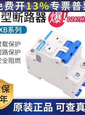 正泰空气开关NXB家用3p空开2p小型断路器1P总开关电闸4P 32a 63a
