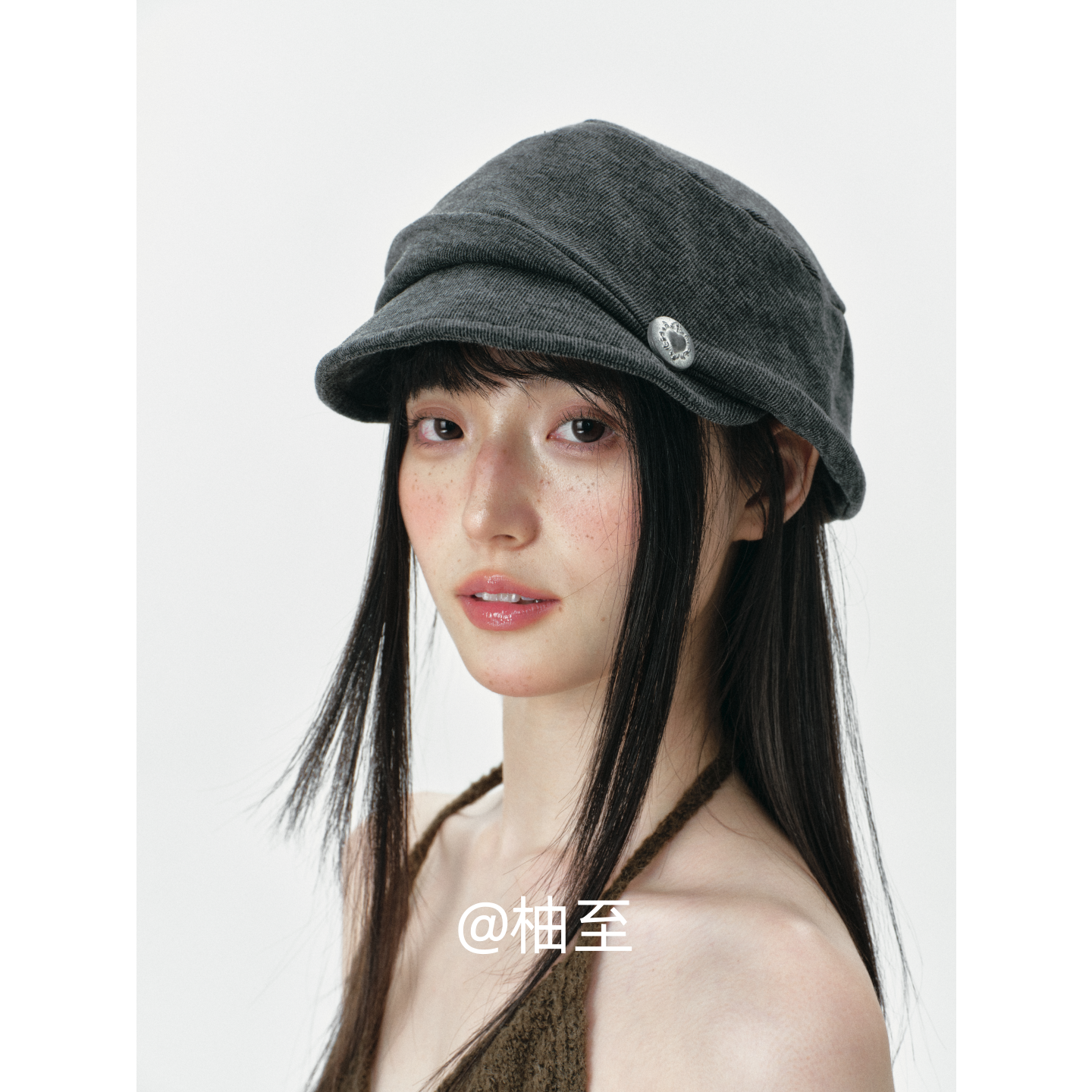 慵懒时髦堆堆鸭舌帽子女街头春秋冬韩版日系百搭显脸小报童帽ins