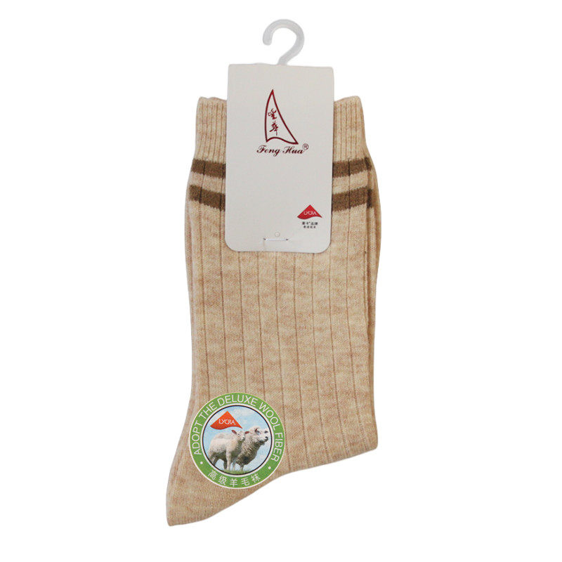 丰华加高筒吸汗保暖羊毛潮棉袜子